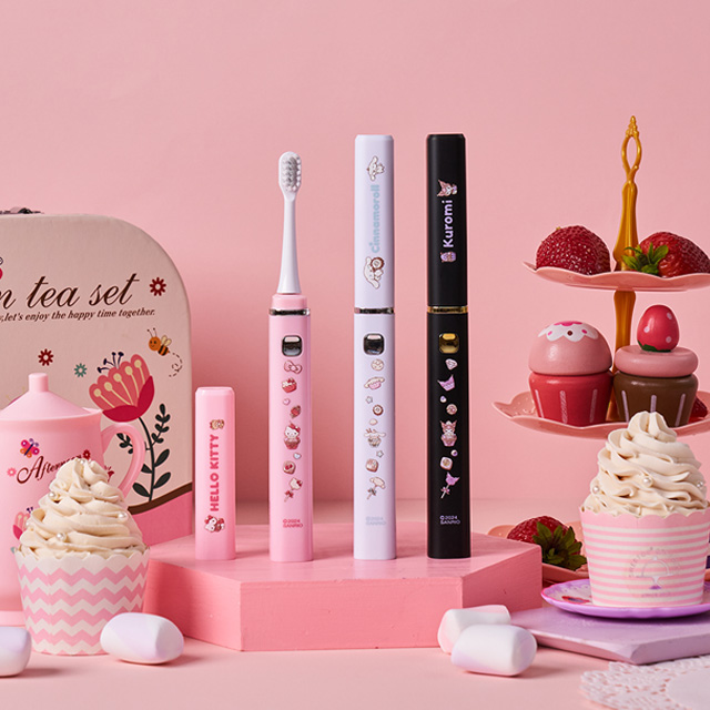 三麗鷗授權超甜系甜點攜帶型電動牙刷Hello Kitty/大耳狗喜拿/Kuromi酷洛米
